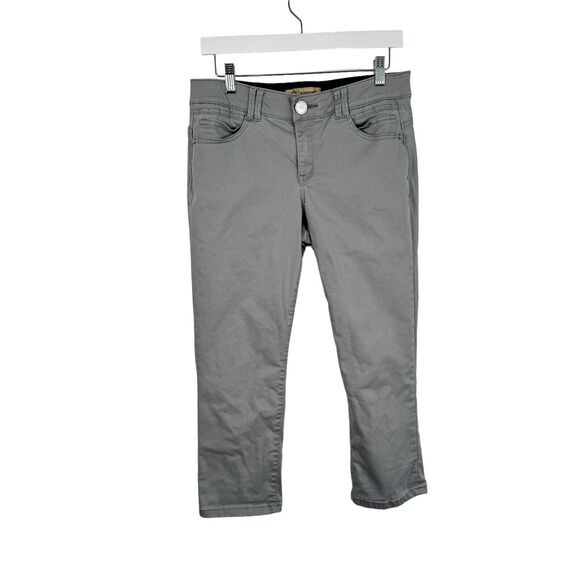 Democracy "Ab" Technology Grey Skinny Pants Cropped Mid Rise Work Office Women 8 - Picture 1 of 8